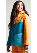 Oranje / blauwe kinder ski-jas Debut Jacket van Dare 2B 2