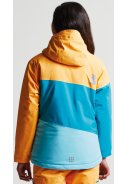 Oranje / blauwe kinder ski-jas Debut Jacket van Dare 2B 3