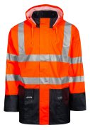 Oranje / donkerblauwe Hi-Vis  regenjas van Lyngsøe Rainwear  1