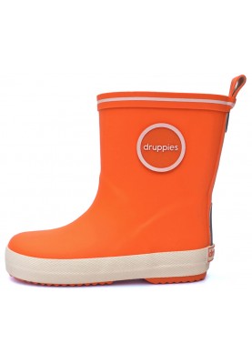 Oranje natuurrubber kinderregenlaars van Druppies Oranje natuurrubber kinderregenlaars van Druppies