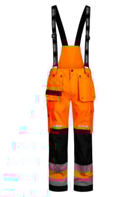 Oranje/zwarte Hi-Vis Regenbroek van Lyngsøe Rainwear