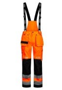 Oranje/zwarte Hi-Vis Regenbroek van Lyngsøe Rainwear 1