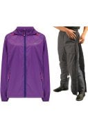 Paars regenpak van Mac in a Sac (broek met volledige rits)
