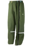 Groene regenbroek met volledige rits van Hello Rain