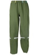 Groene regenbroek met volledige rits van Hello Rain 4