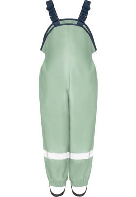 Pastel groene regenbroek met schouderbanden van Playshoes 
