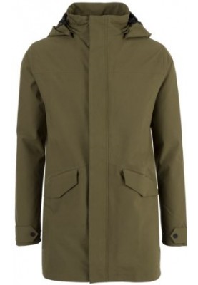 Army groene Urban outdoor long parka regenjas van Agu