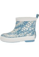 Playshoes korte regenlaars blauw met bloemetjes 3