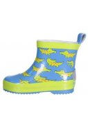 Playshoes korte regenlaars blauw met groene krokodil