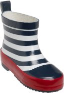 Playshoes korte regenlaars donkerblauw gestreept