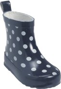 Playshoes korte regenlaars donkerblauw met witte stippen