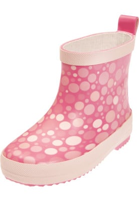 Playshoes korte regenlaars roze met stippen