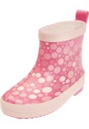 Playshoes korte regenlaars roze met stippen 1