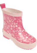 Playshoes korte regenlaars roze met stippen 2