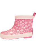 Playshoes korte regenlaars roze met stippen 3