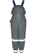 Playshoes regenbroek met schouderbanden donker grijs