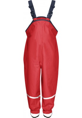 Playshoes regenbroek met schouderbanden rood