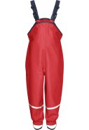 Playshoes regenbroek met schouderbanden rood 1