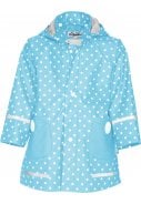 Playshoes regenjas turquoise met witte stippen 1