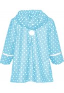 Playshoes regenjas turquoise met witte stippen 2