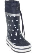 Playshoes regenlaars donkerblauw met stippen