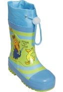 Playshoes regenlaars muis en eend blauw/groen