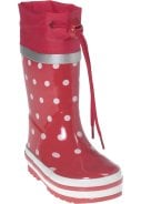 Playshoes regenlaars rood met stippen