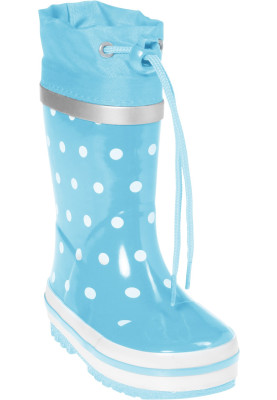 Playshoes regenlaars turquoise met stippen 