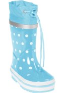 Playshoes regenlaars turquoise met stippen 