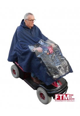 Regenponcho met transparante venster voor scootmobiel