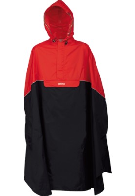 Rode / Charcoal fiets poncho Trento van Pro-X Elements