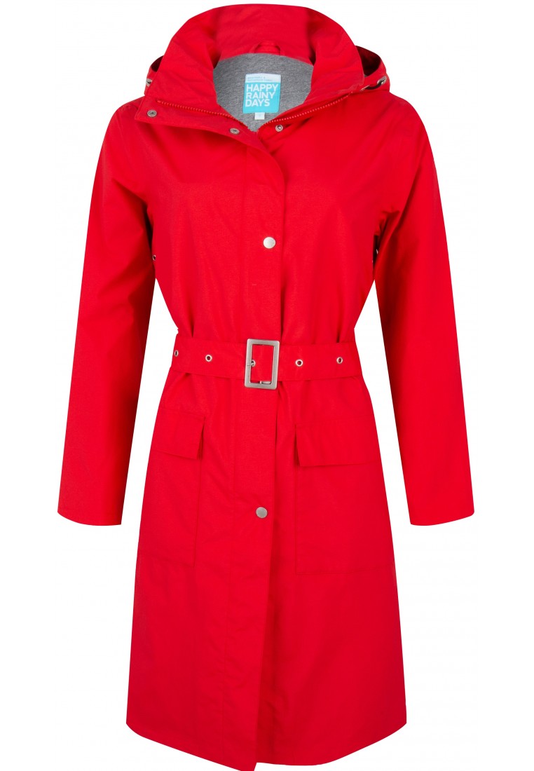 Aan correct terugvallen Rode dames regenjas (Long Coat) Rosa van Happy Rainy Days