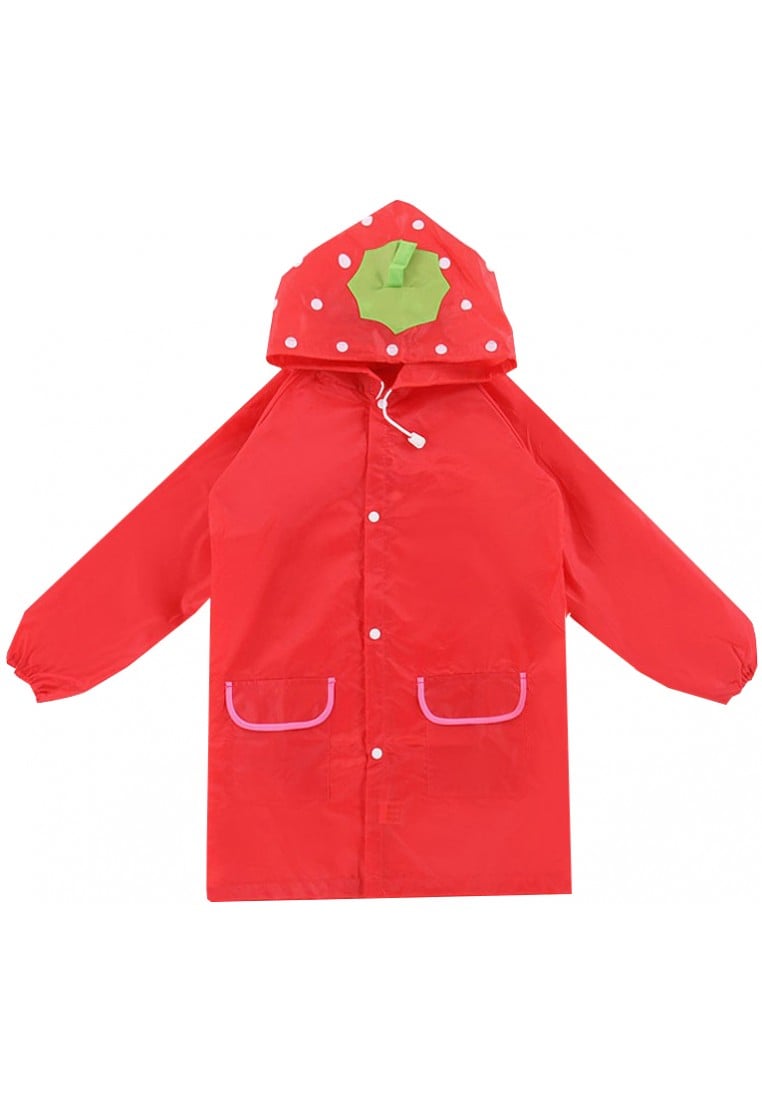 Rode kinder regenjas Aardbei (Maat ) Kinderregenkleding