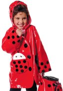 Rode kinder regenjas Ladybug van Kidorable  2