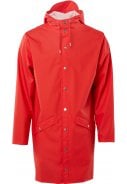 Rode lange regenjas van Rains (Long Jacket)  1