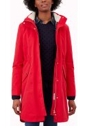 Rode Loxley Cosy regenjas / parka van Joules 4