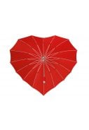 Rode paraplu in de vorm van een hartje 4