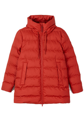 Rode (Red Ochre) puffer dames regenjas Frost van Tantä 