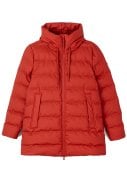 Rode (Red Ochre) puffer dames regenjas Frost van Tantä 