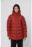 Rode (Red Ochre) puffer dames regenjas Frost van Tantä  5