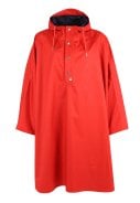 Rode regenponcho Danerain poncho van Danefae