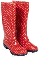 Rood / wit dames regenlaars Stip van XQ Footwear 1