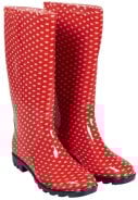 Rood / wit dames regenlaars Stip van XQ Footwear