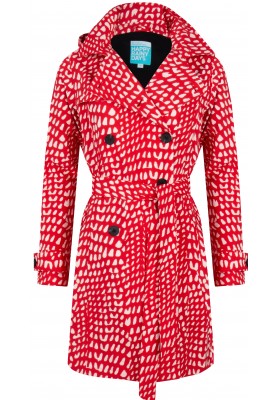 Rood / witte trenchcoat Roxy van Happy Rainy Days