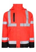 Rood/zwart Hi-Vis Regenjas van Lyngsøe Rainwear