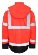 Rood/zwart Hi-Vis Regenjas van Lyngsøe Rainwear 3