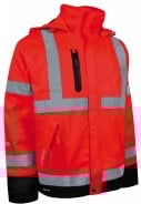 Rood/zwart Hi-Vis Regenjas van Lyngsøe Rainwear