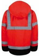Rood/zwart Hi-Vis Regenjas van Lyngsøe Rainwear 2