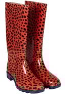 Rood / zwarte dames regenlaars van XQ Footwear