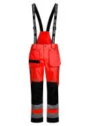 Rood/zwarte Hi-Vis Regenbroek van Lyngsøe Rainwear